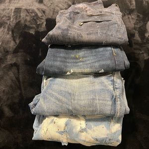 4 pair of Embellish Moto Jeans ,size 36 Deluxe Bundle